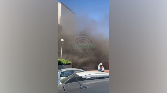 В центре Воронежа загорелось здание Сбера: видео