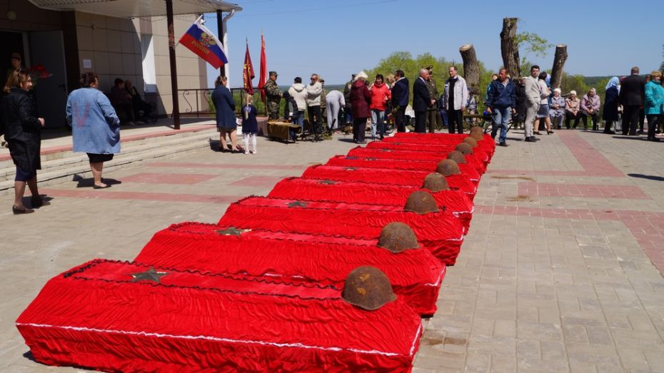 В хохольском селе Костенки перезахоронили останки 90 советских солдат