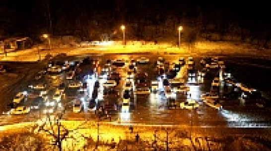 На пятом автофлешмобе в Воронеже сформировали две фигуры