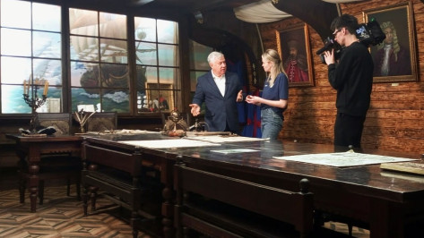 В Воронеже прошли съемки сюжета про историю русского флота для Первого канала