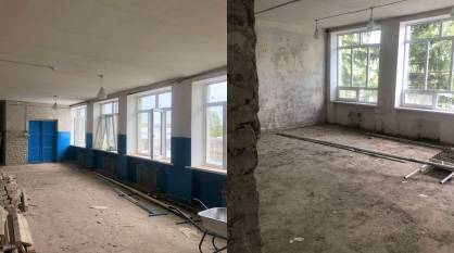 Воронежские строители капитально отремонтируют школу в подшефном районе ЛНР