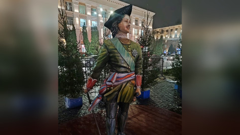 Двухметровую фигуру Петра I установили на главной площади Воронежа