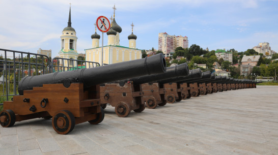 Отремонтированные корабельные орудия вернули на Адмиралтейскую площадь в Воронеже