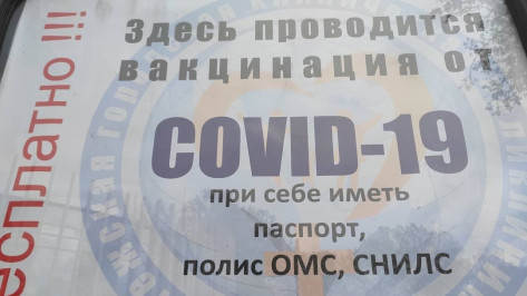 Выездную вакцинацию от COVID-19 устроили в Центральном парке Воронежа