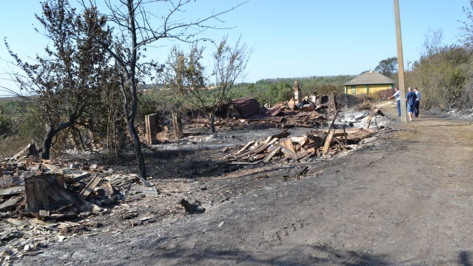 Пожар за 4 часа уничтожил в Воронежской области половину сельской улицы