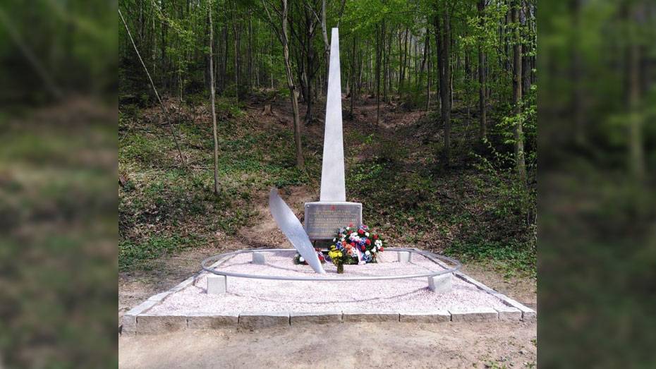 На месте гибели бобровского летчика в Чехии отремонтировали памятник