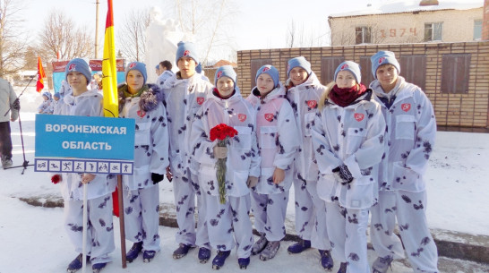 Семилукские юнармейцы поучаствовали во всероссийском лыжном переходе «Дорогами предков»