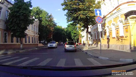 ГИБДД поставила экипаж на односторонней улице Фридриха Энгельса в Воронеже