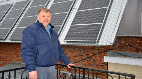 Поворинский предприниматель на 70% снизил расходы на электроэнергию за счет солнечных батарей
