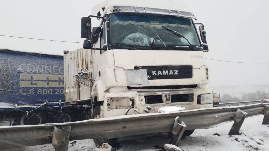 Из-за ДТП с грузовиками частично перекрыли трассу М-4 «Дон» в Воронежской области