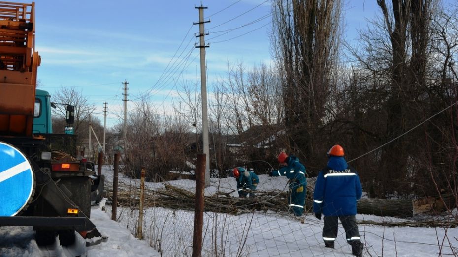 Ледяной дождь спровоцировал электроаварии в нижнедевицких селах