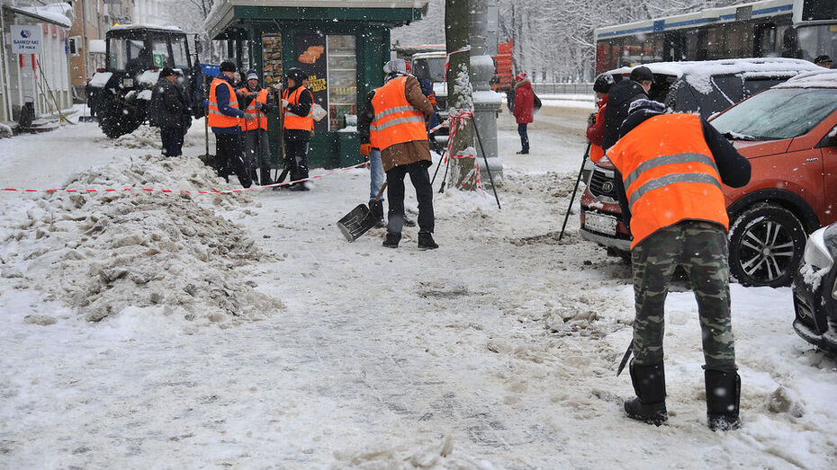 Коммунальщики вывезли из Воронежа 3780 кубометров снега за ночь