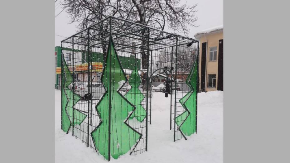 В Борисоглебске вандалы повредили новогодний арт-объект