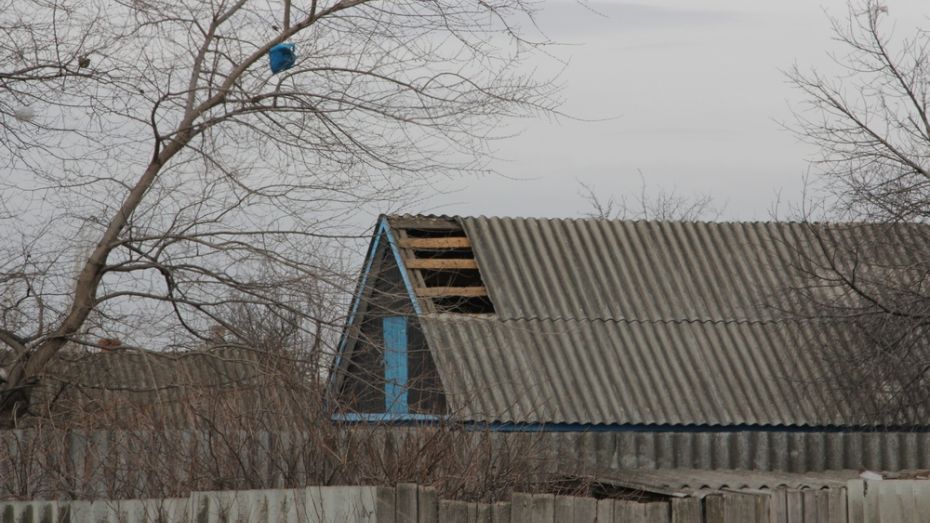 В Новохоперском районе сильный ветер сорвал обшивку с домов и переломал деревья