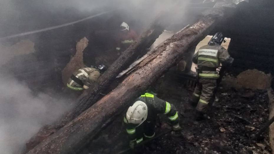 Появились фото и видео смертельного пожара под Воронежем