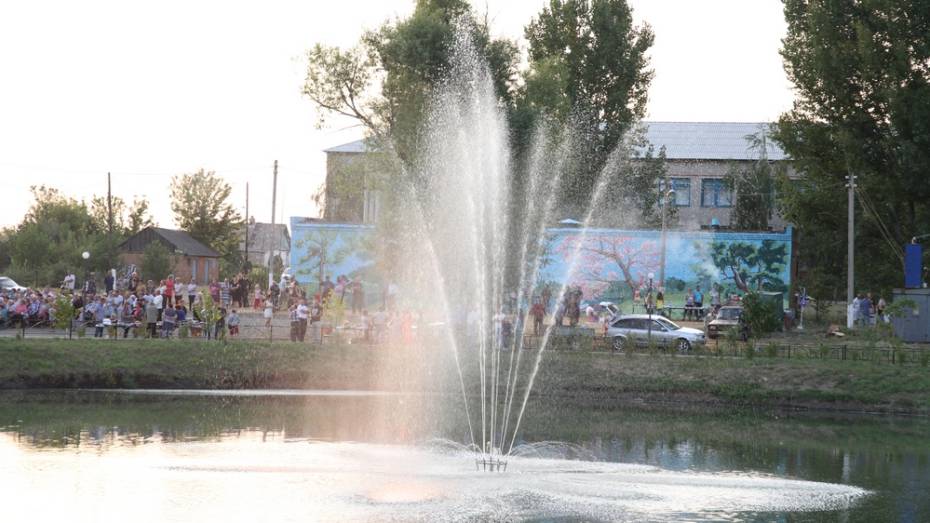 В богучарском селе Лофицкое активисты сделали в парке амфитеатр и фонтан