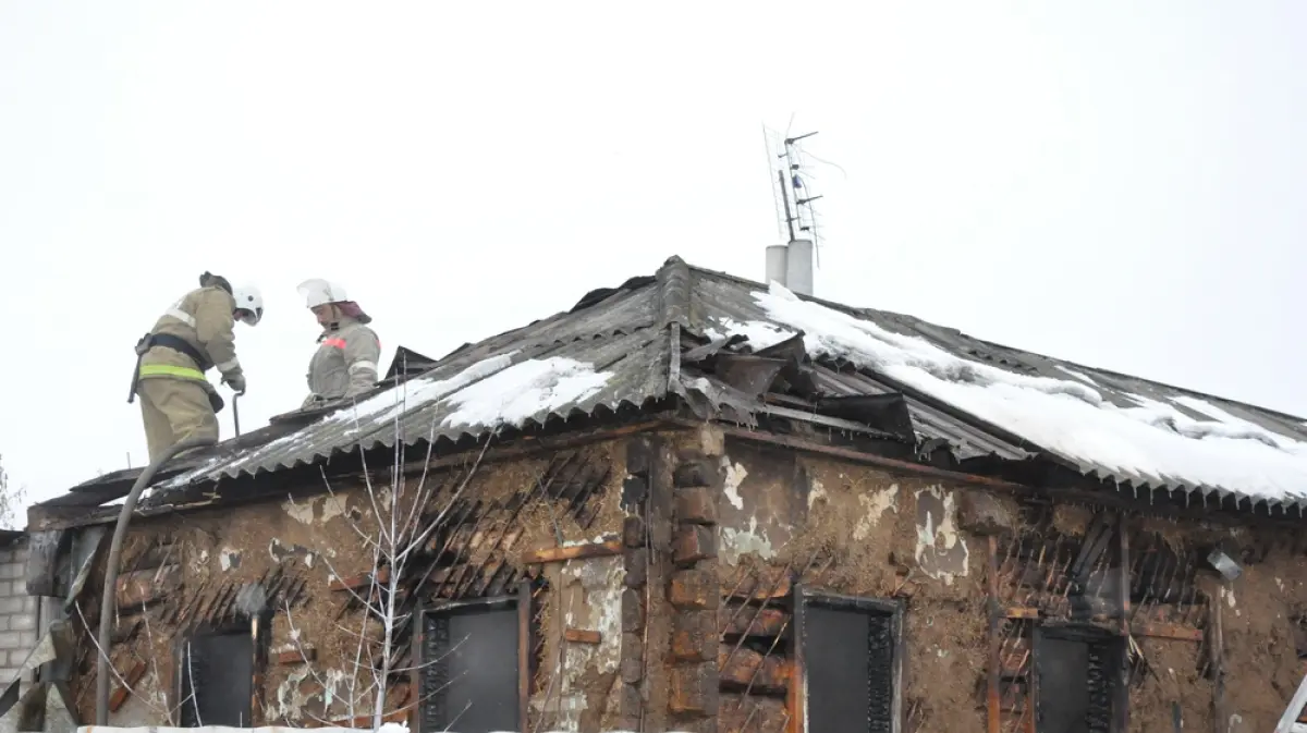 В Репьевке сгорел дом многодетной матери