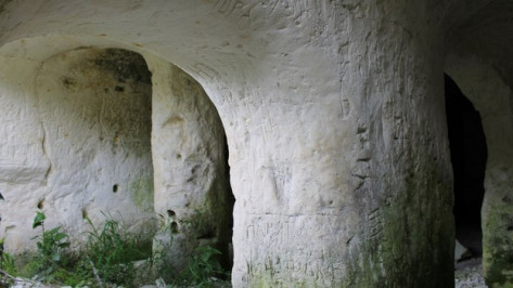 В Хохольском районе нашли необычную меловую пещеру