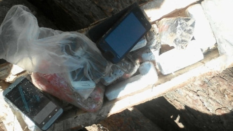 В колонию под Воронежем передали телефоны и наркотики в бревне