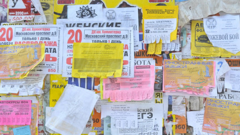 Воронежцам рассказали, как эффективно бороться с рекламой в подъездах