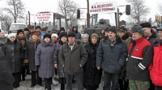 В Рамонском районе жители двух поселений провели пикет вблизи трассы «Дон»