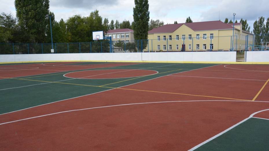 В Поворинском районе построили  многофункциональную спортплощадку