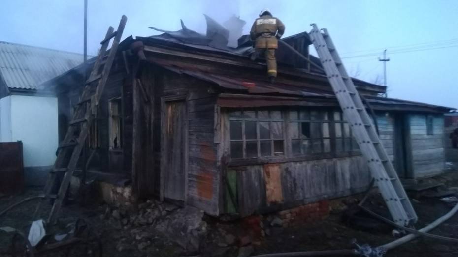 В воробьевском селе Елизаветовка при пожаре в деревянном доме погиб пенсионер