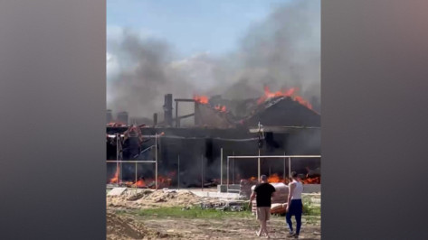 В воронежском селе Новоподклетное днем 8 июля загорелся жилой дом: видео