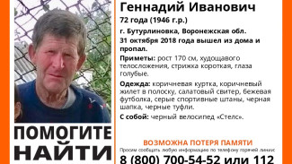 В Воронежской области пропал 72-летний пенсионер
