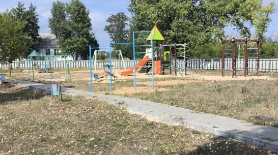 Активисты благоустроили детскую площадку в верхнемамонском селе Приречное