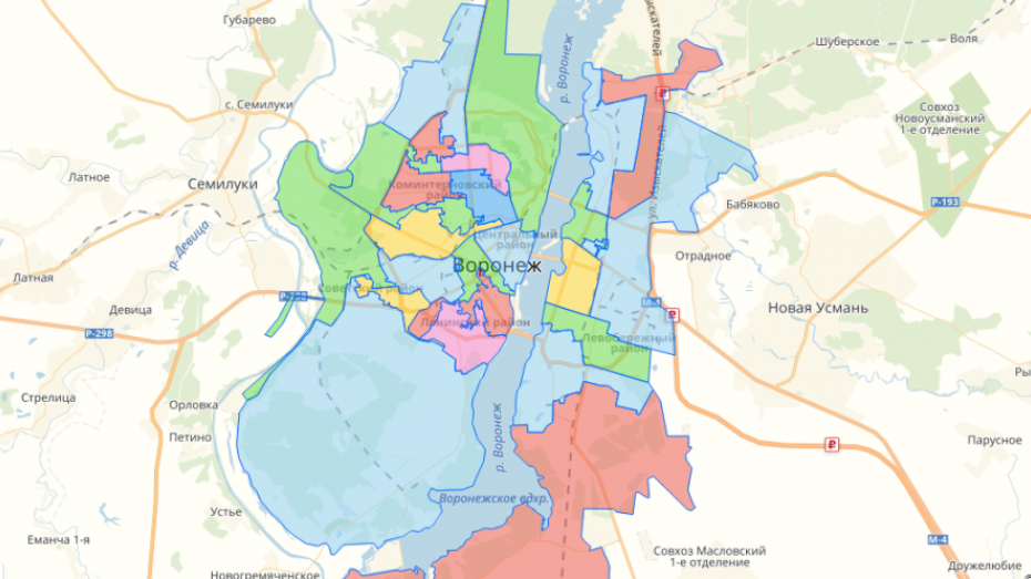 В Воронеже создали карту муниципальных депутатов