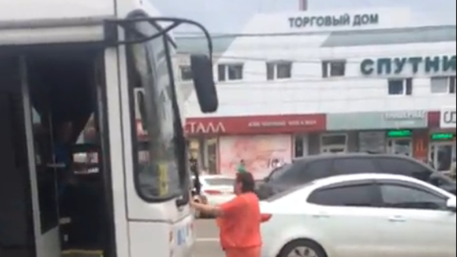 Ссора пьяной жительницы Воронежа с водителем автобуса попала на видео