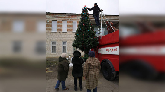 Жители россошанского села Новая Калитва купили и установили на площади искусственную елку