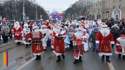 В Воронеже 27 декабря из-за парада Дедов Морозов будет запрещен проезд в районе площади Ленина