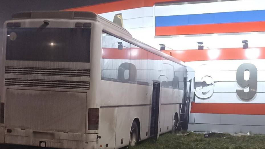 В Воронежской области автобус врезался во въездную стелу: пострадали 5 пассажиров