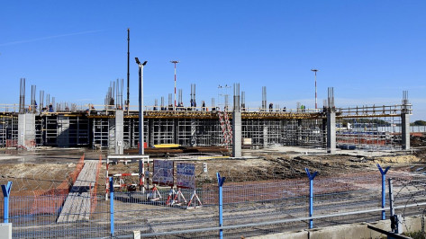 Строительство нового терминала в аэропорту Воронеж вышло на уровень 2-го этажа
