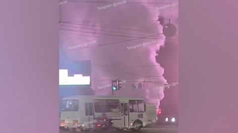 Пар на Ленинском проспекте в Воронеже появился из-за затопления теплотрассы