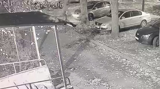 В Воронеже мужчина поджег Ford соседки под камерой