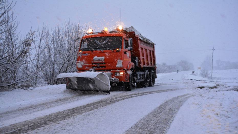В Нижнедевицком районе на очистку дорог от снега выехали 12 единиц техники.