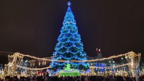 Новогоднюю елку на главной площади Воронежа назвали символом стойкости и надежды