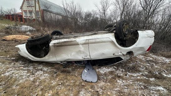 В Воронежской области Skoda вылетела в кювет и перевернулась: водитель погиб