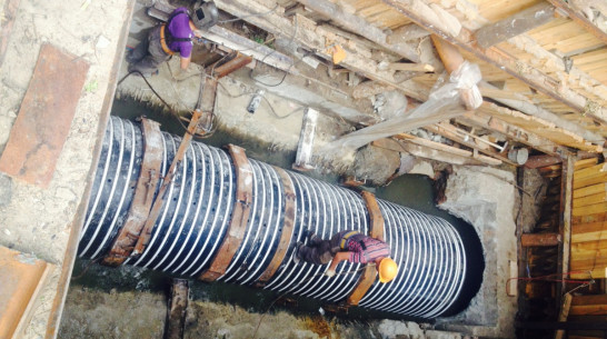 Воронежский водоканал заменил 1,5 км трубы на левобережном коллекторе