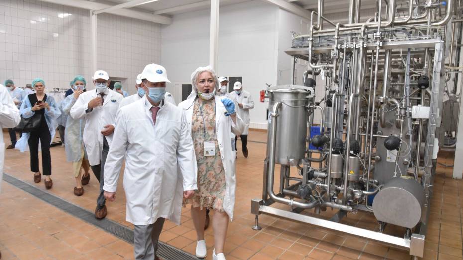 Алексей Гордеев посетил молочное предприятие в Воронежской области