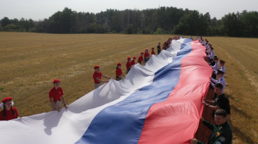 Под Воронежем молодежь поучаствовала в акции ко Дню флага РФ