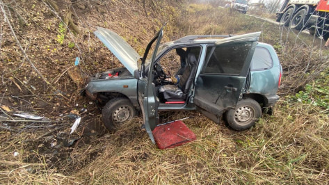 В Воронежской области 78-летний мужчина на Chevrolet Niva вылетел в кювет