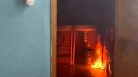 Школу в Воронеже эвакуировали из-за пожара: видео