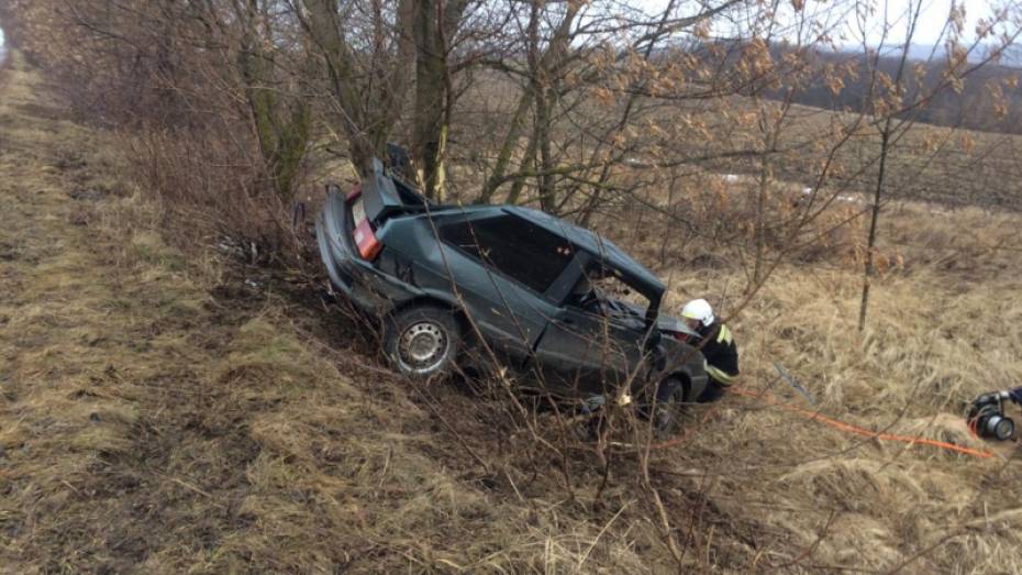 В Воронежской области водитель легковушки вылетел в кювет и погиб