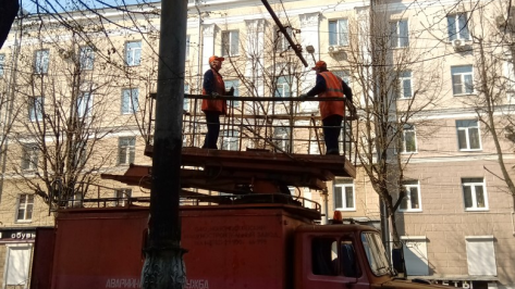 Администрация Воронежа прокомментировала демонтаж троллейбусных электролиний на улице Мира