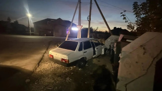 Под Воронежем ВАЗ влетел в бетонную ограду мусорки: пострадали 4 человека