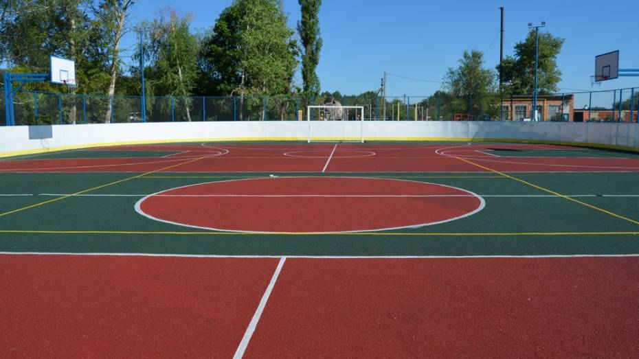 В селе Семилуки открыли новую многофункциональную спортивную площадку